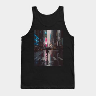 Woman in neon city Tank Top